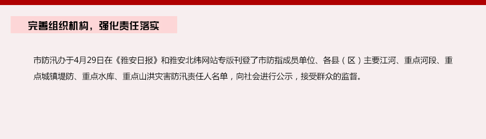 完善组织机构，强化责任落实